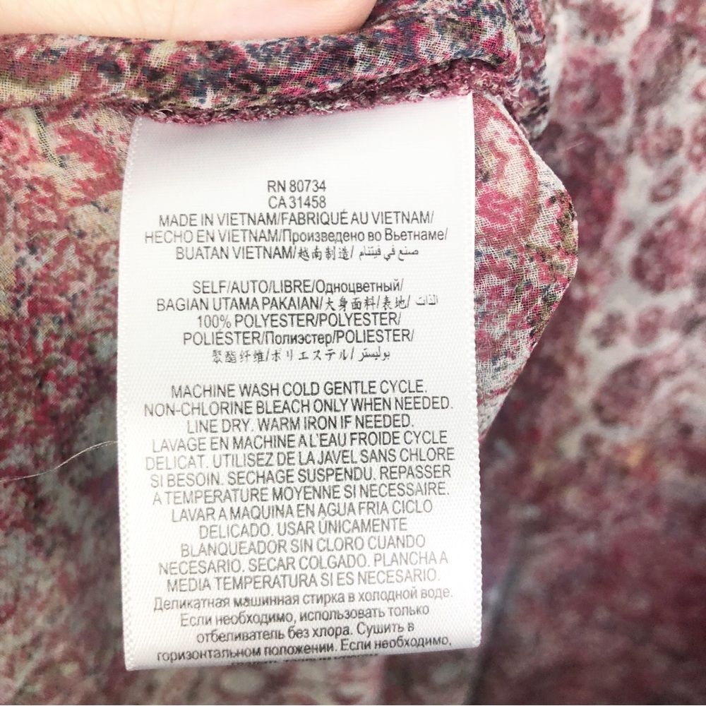 BCBGENERATION | Collarless Sheer Button Down Blou… - image 9